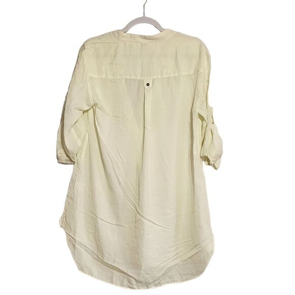 Zoa New York ivory roll tab sleeve top - Picture 2 of 4